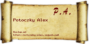 Potoczky Alex névjegykártya